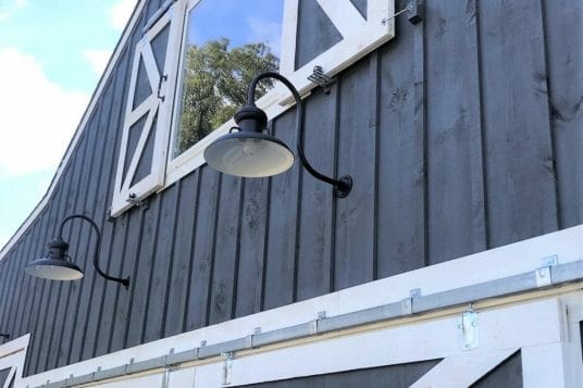 Hanging Lights on board and batten siding
